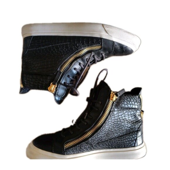 Guisepppe Zanotti London TR Donna Stamped Croc Mid Top Sneaker Women's Size... - Picture 15 of 16